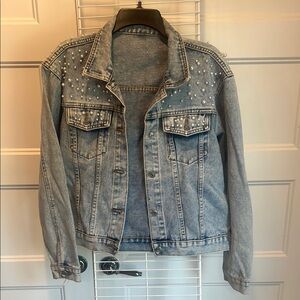 Studded Light Blue Denim Jacket